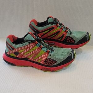 Salomon XR Mission 1 Women's Trail Athletic Shoes - Red and Green Size 10